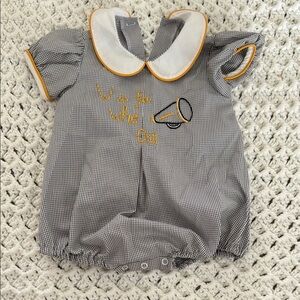 Gray and White Checkered Kids Bodysuit